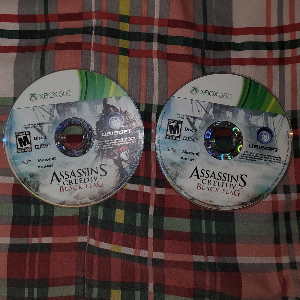 5 for $25 | Xbox 360 Assassin's Creed Black Flag 2-Disc Set Ubisoft - UNTESTED